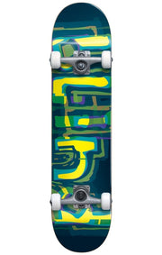 Blind Logo Glitch First Push GREEN/YELLOW 7.875 Skateboard Complete